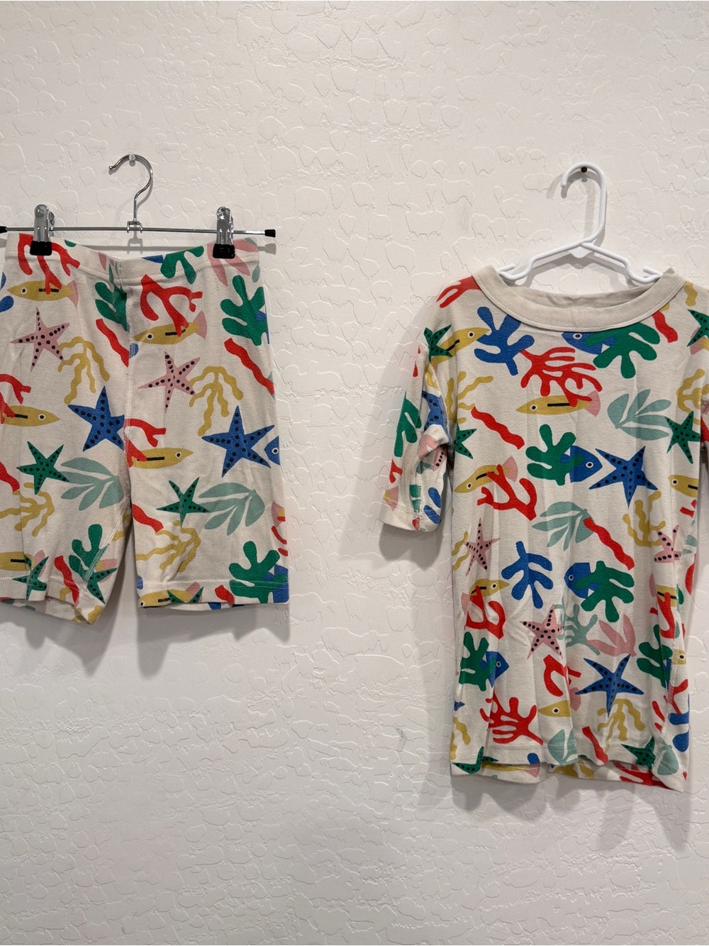 Hanna Andersson Colorful Ocean Pajama Set Girls 14 Multicolor Sea Life Print
